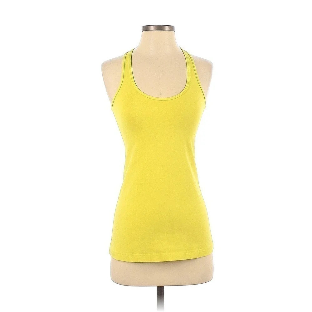 Lululemon Athletica Women's Active Tank US Size 4 Athletic Top Yellow Sleeveless